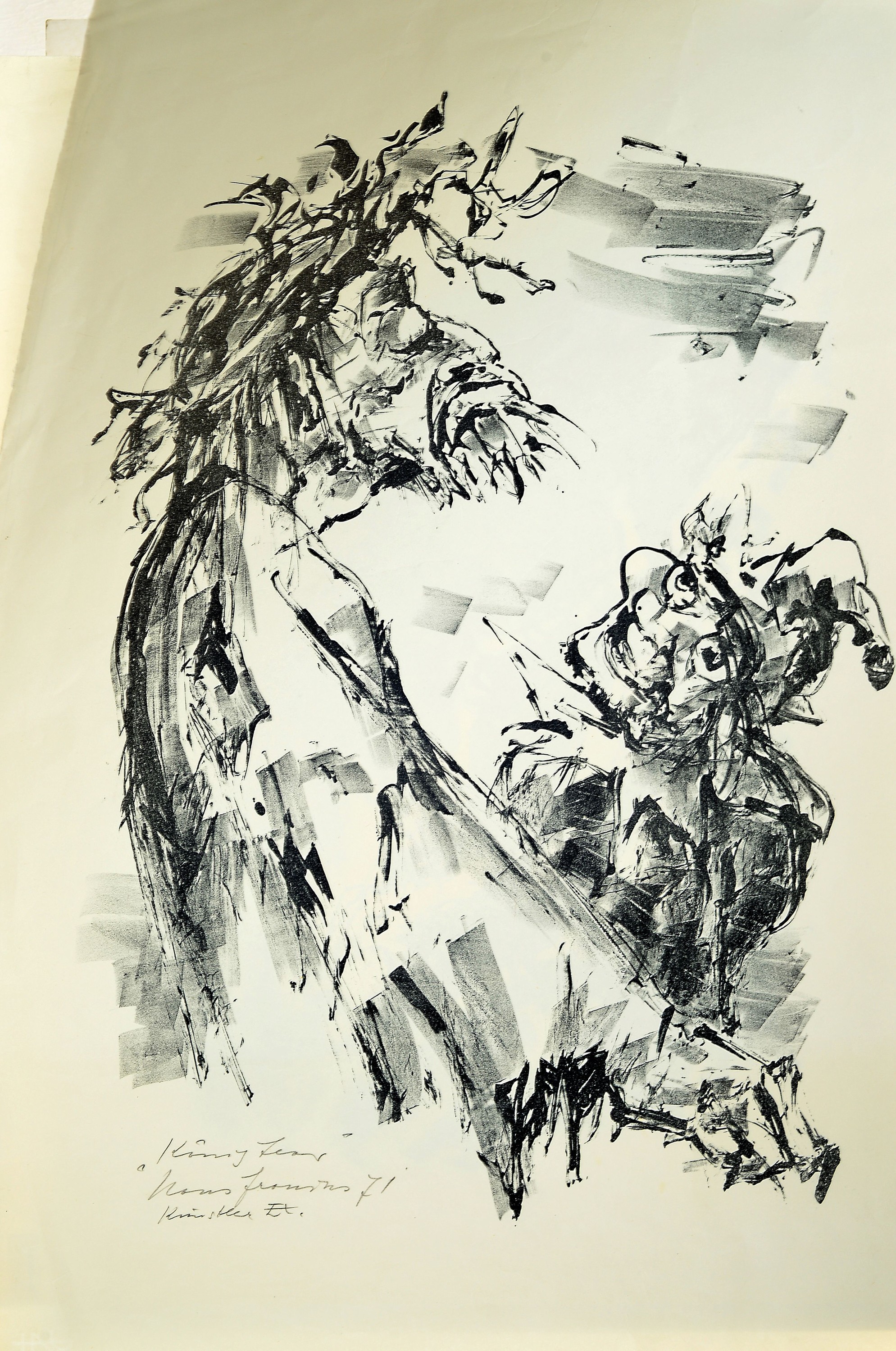 Detail a: Hans Fronius, 1903 Sarajevo-1988 Mödling, 2 Lithographien, Prometheus und König Lear, beide handsign. und bez. Probedruck bzw. Künstlerexempl., ...