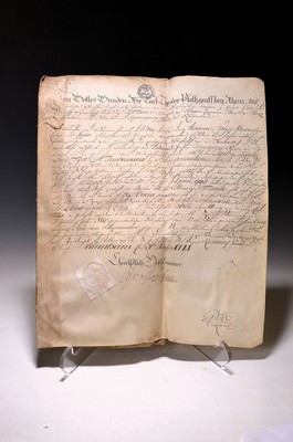 Image Urkunde: Karl Theodor, Pfalzgraf bei Rhein (1724-1799), Mannheim Juni 1771, Urkunde die ...