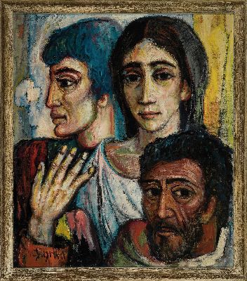 26892978k - Prof. Antonio Diego Voci, 1920 Gasperina-1985 Taunusstein, "Die Schauspieler", ...