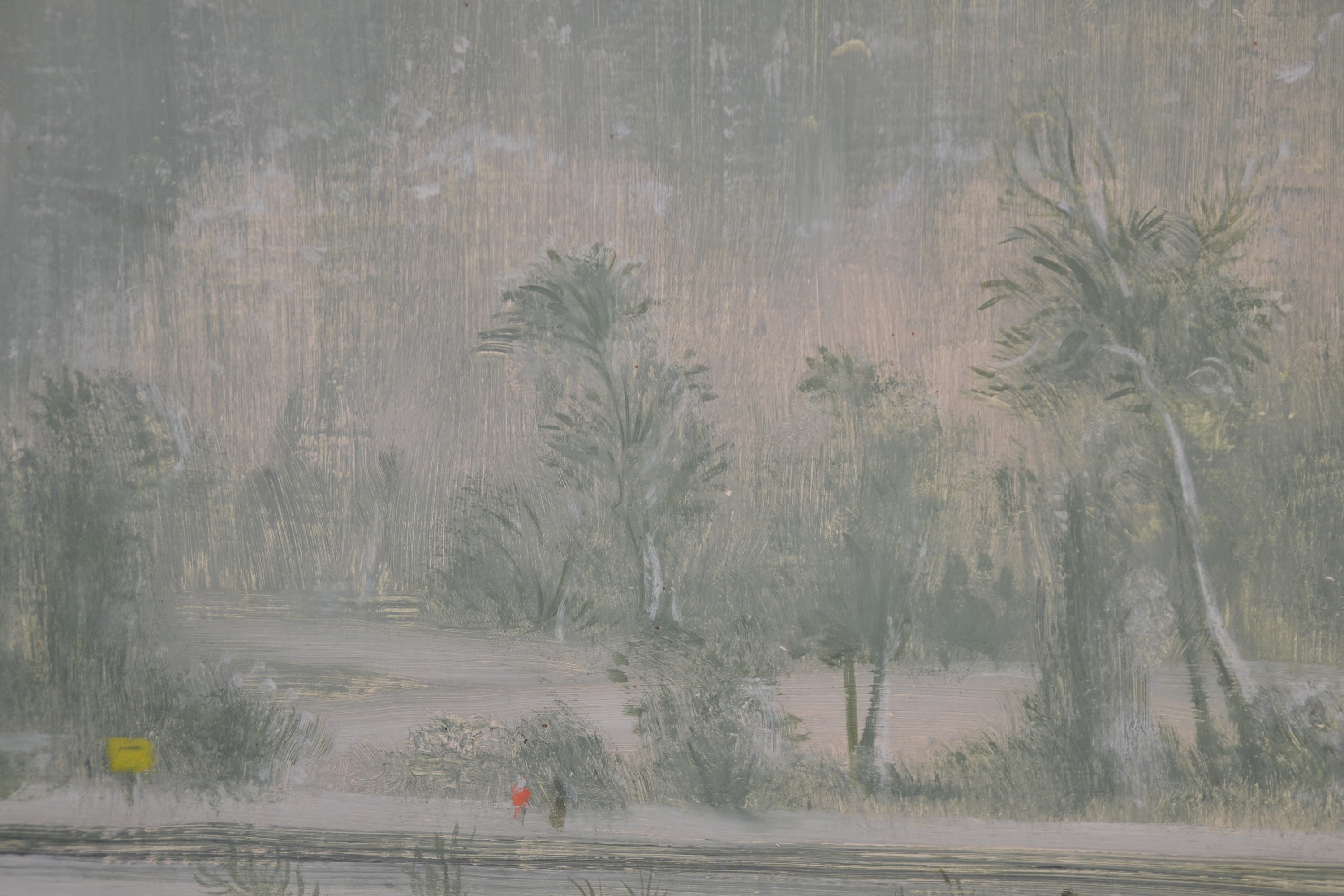 Detail f: Theo Champion, 1887 Oberkassel-1952 Zell an der Mosel, rheinische Winterlandschaft, Kinder beim Bau eines Schneemannes, objektiv -neusachliche ...