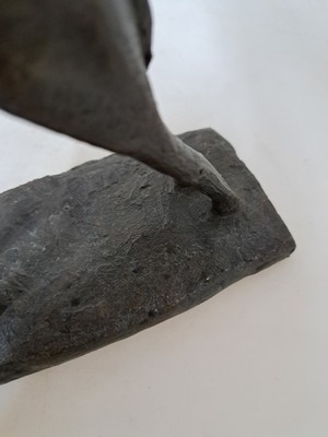 26893152d - Bronzefigur, "Giraffe", 20. Jh., unleserlich auf der Plinthe signiert, ca. 22 ...