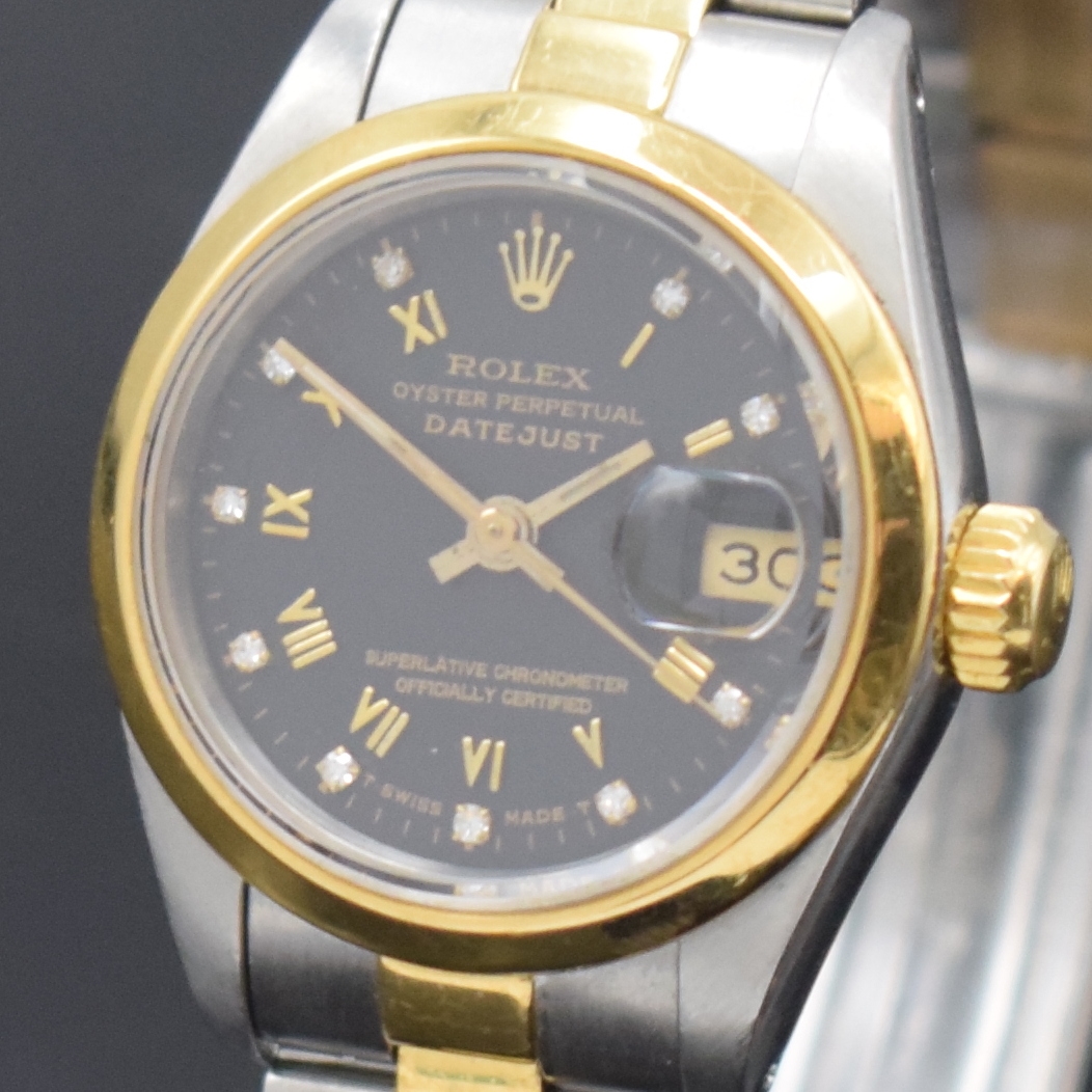 Detail a: ROLEX Damenarmbanduhr Oyster Perpetual Datejust Referenz 69173, Automatik, Schweiz um 1987, Edelstahl/Gold kombiniert inkl. Oysterband m. Faltschl., ...