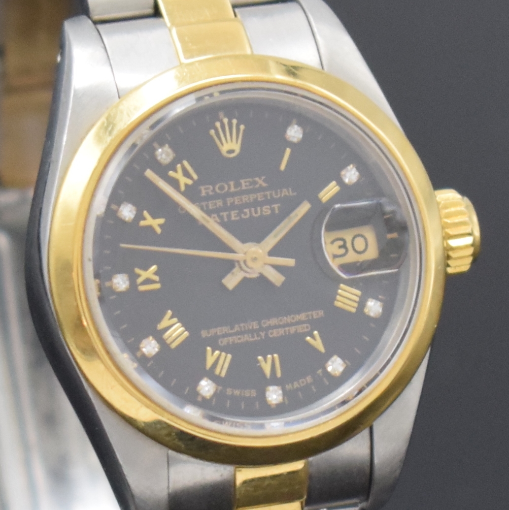 Detail c: ROLEX Damenarmbanduhr Oyster Perpetual Datejust Referenz 69173, Automatik, Schweiz um 1987, Edelstahl/Gold kombiniert inkl. Oysterband m. Faltschl., ...