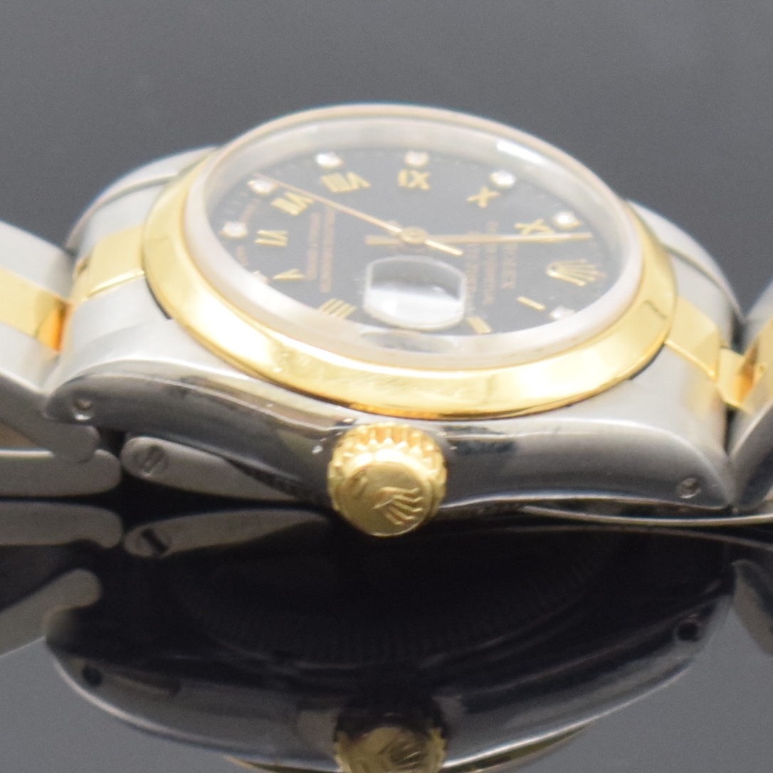 Detail e: ROLEX Damenarmbanduhr Oyster Perpetual Datejust Referenz 69173, Automatik, Schweiz um 1987, Edelstahl/Gold kombiniert inkl. Oysterband m. Faltschl., ...
