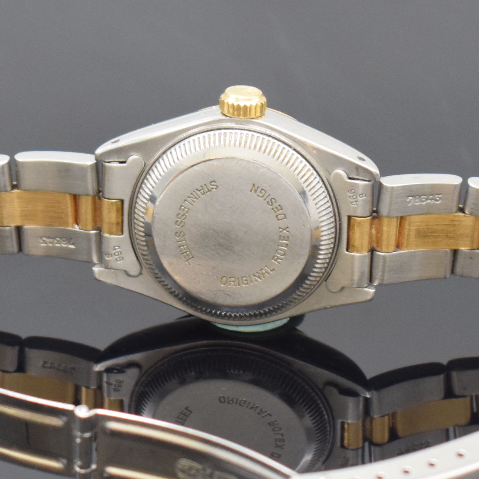 Detail f: ROLEX Damenarmbanduhr Oyster Perpetual Datejust Referenz 69173, Automatik, Schweiz um 1987, Edelstahl/Gold kombiniert inkl. Oysterband m. Faltschl., ...