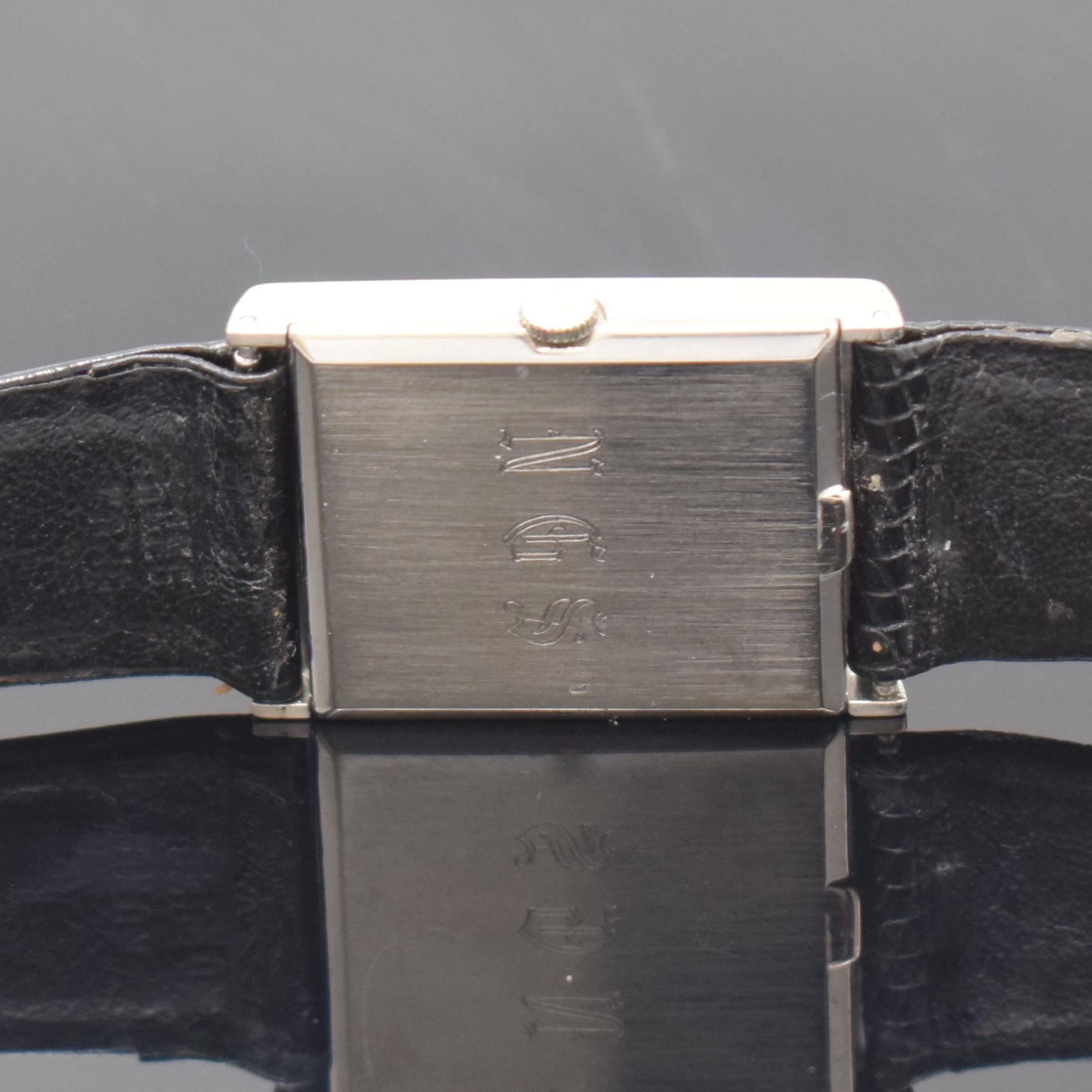 Detail c: ROLEX Armbanduhr Serie Cellini in WG 750/000 Referenz 4027, Handaufzug, Schweiz um 1990, Boden m. Schmuckmonogramm N G S aufgedr., verd. Bandanst., ...