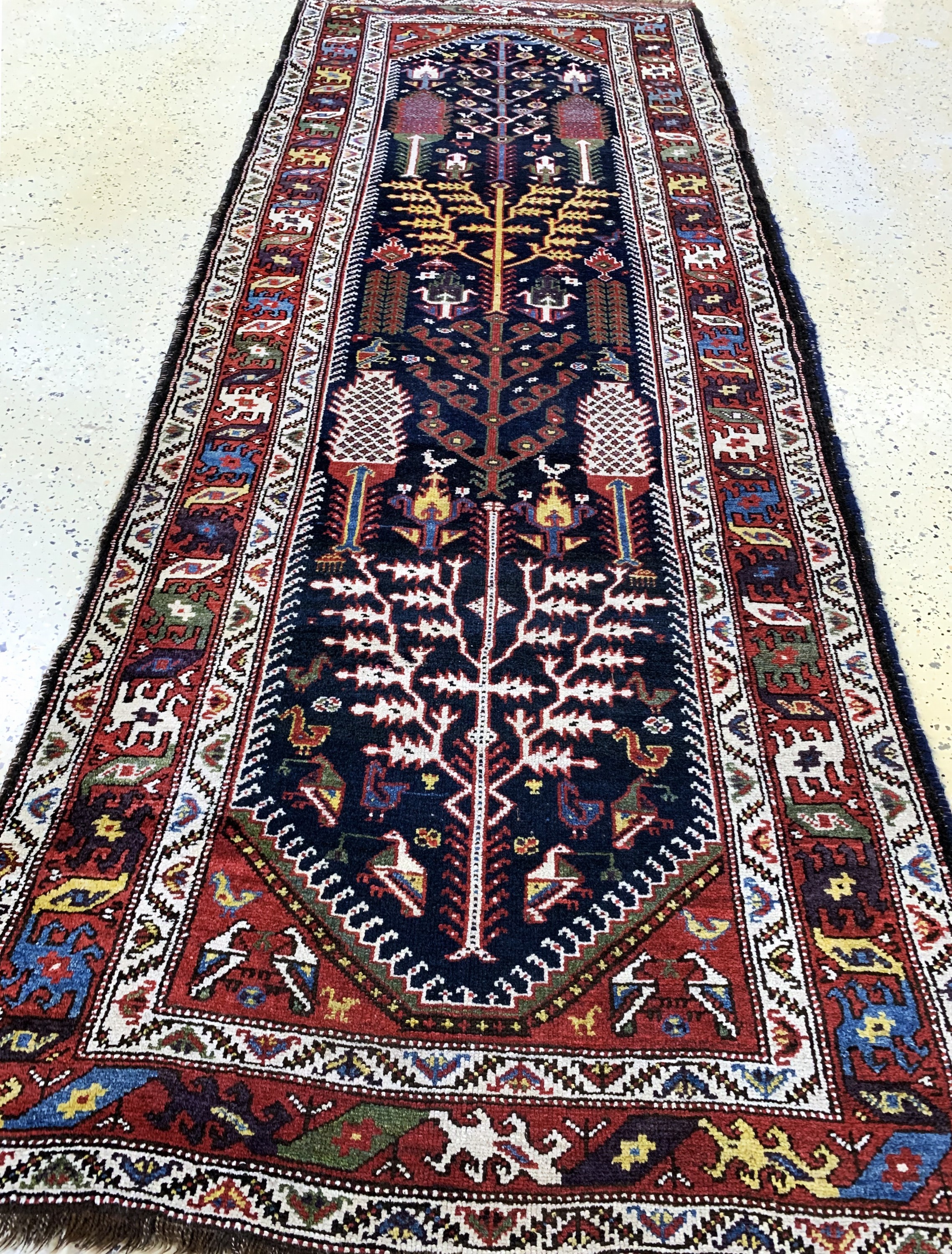 Detail d: Louri Bachtiar, Persien, um 1900, Wolle aufWolle, ca. 300 x 112 cm, EHZ: 3