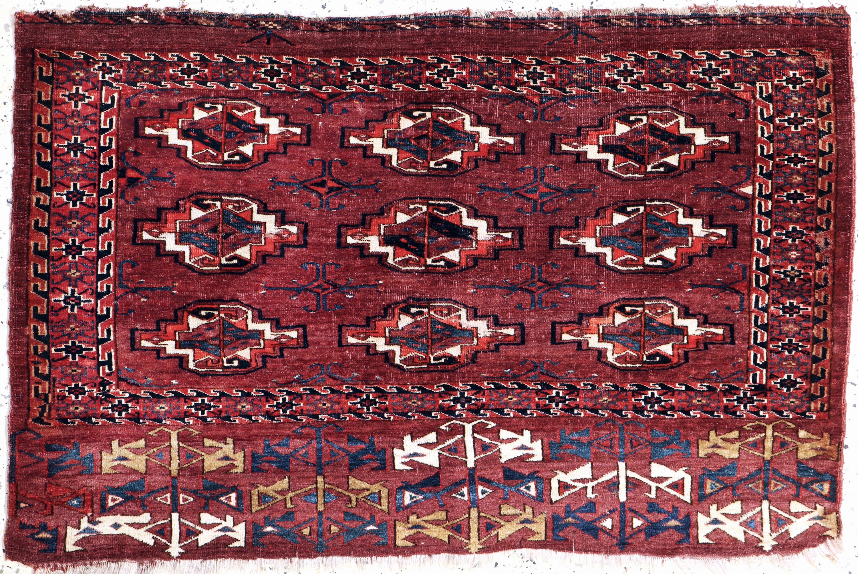 Yomud Tschowal antik, Turkmenistan, 19.Jhd,Wolle auf Wolle, ca. 126 x 83 cm, EHZ: 3-4