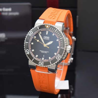 Image 26894326 - ORIS Aquis Herrenarmbanduhr Referenz 7653, Automatik, beids. vergl. Edelstahlgeh. inkl. ...