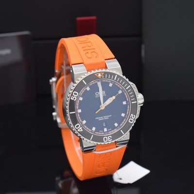 26894326b - ORIS Aquis Herrenarmbanduhr Referenz 7653, Automatik, beids. vergl. Edelstahlgeh. inkl. ...