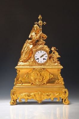 Image 26894363 - Große Pendule im Louis-Philippe-Stil, Frankreich, Mitte/19.Jh., feuervergoldetes ...