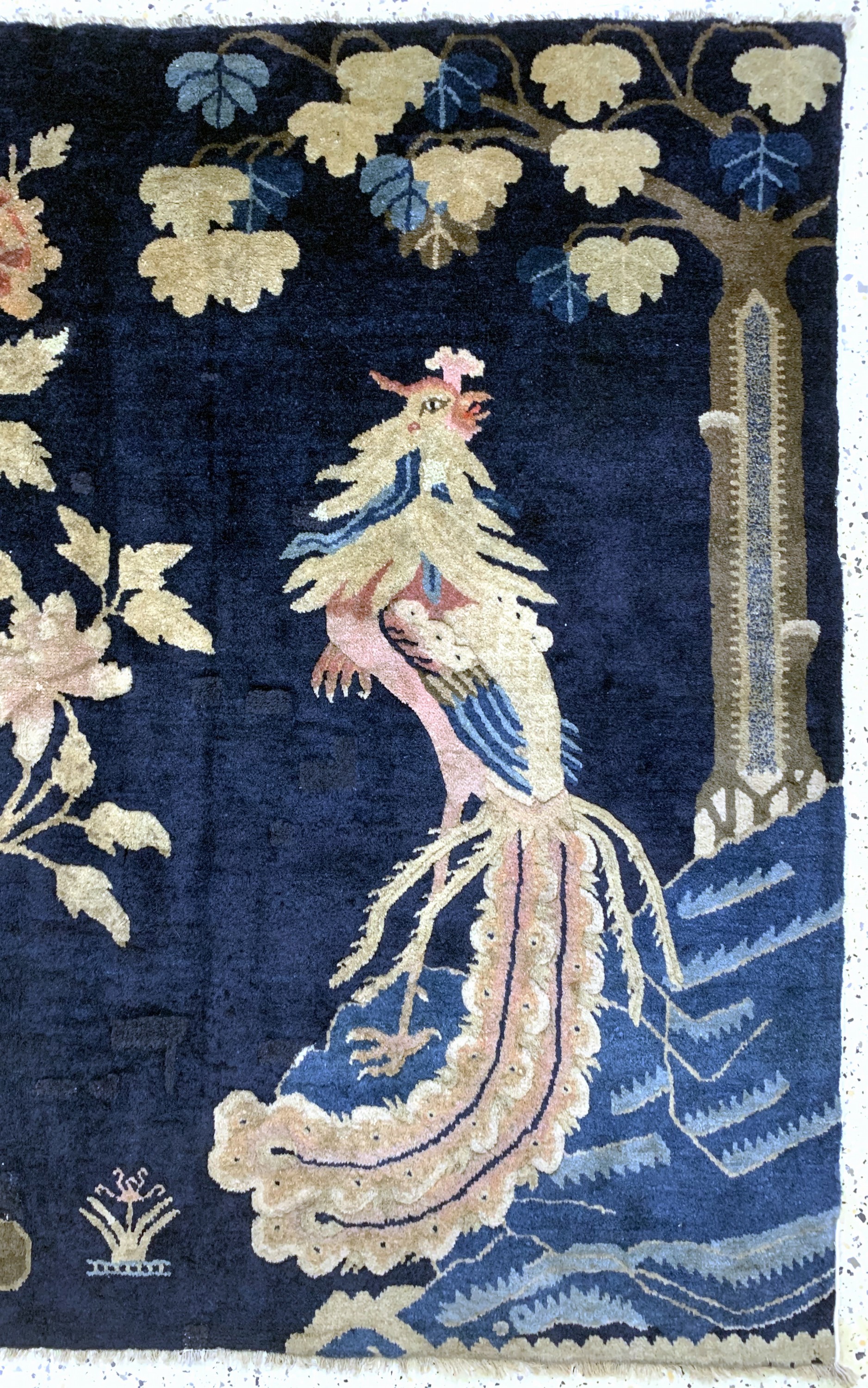 Detail a: Pao Tow antik, China, um 1900, Wolle auf Baumwolle, ca. 200 x 123 cm, EHZ: 3, (großflächig restauriert)