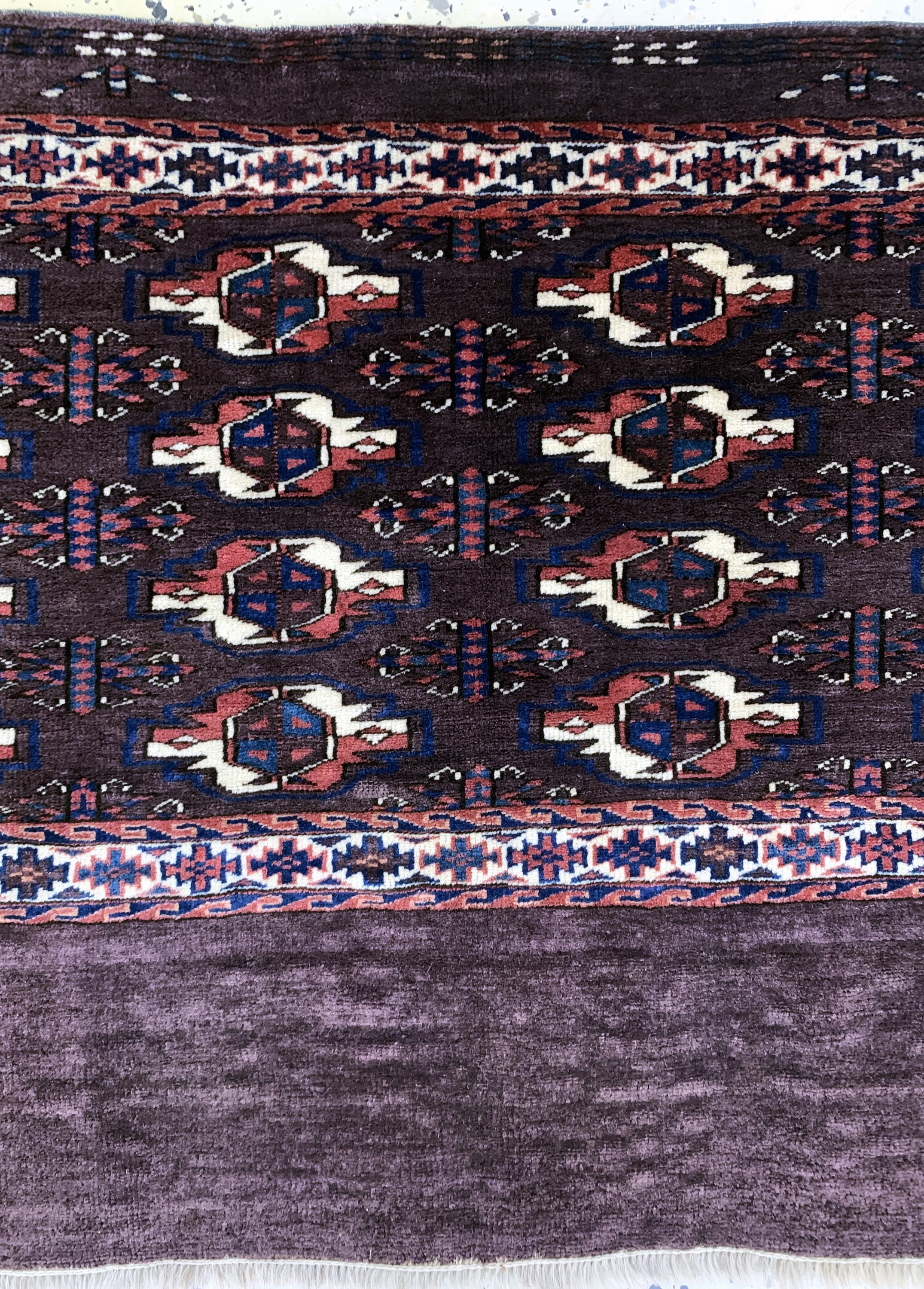 Detail b: Yomud Tschowal antik, Turkmenistan, 19.Jhd,Wolle auf Wolle, ca. 125 x 72 cm, EHZ: 2