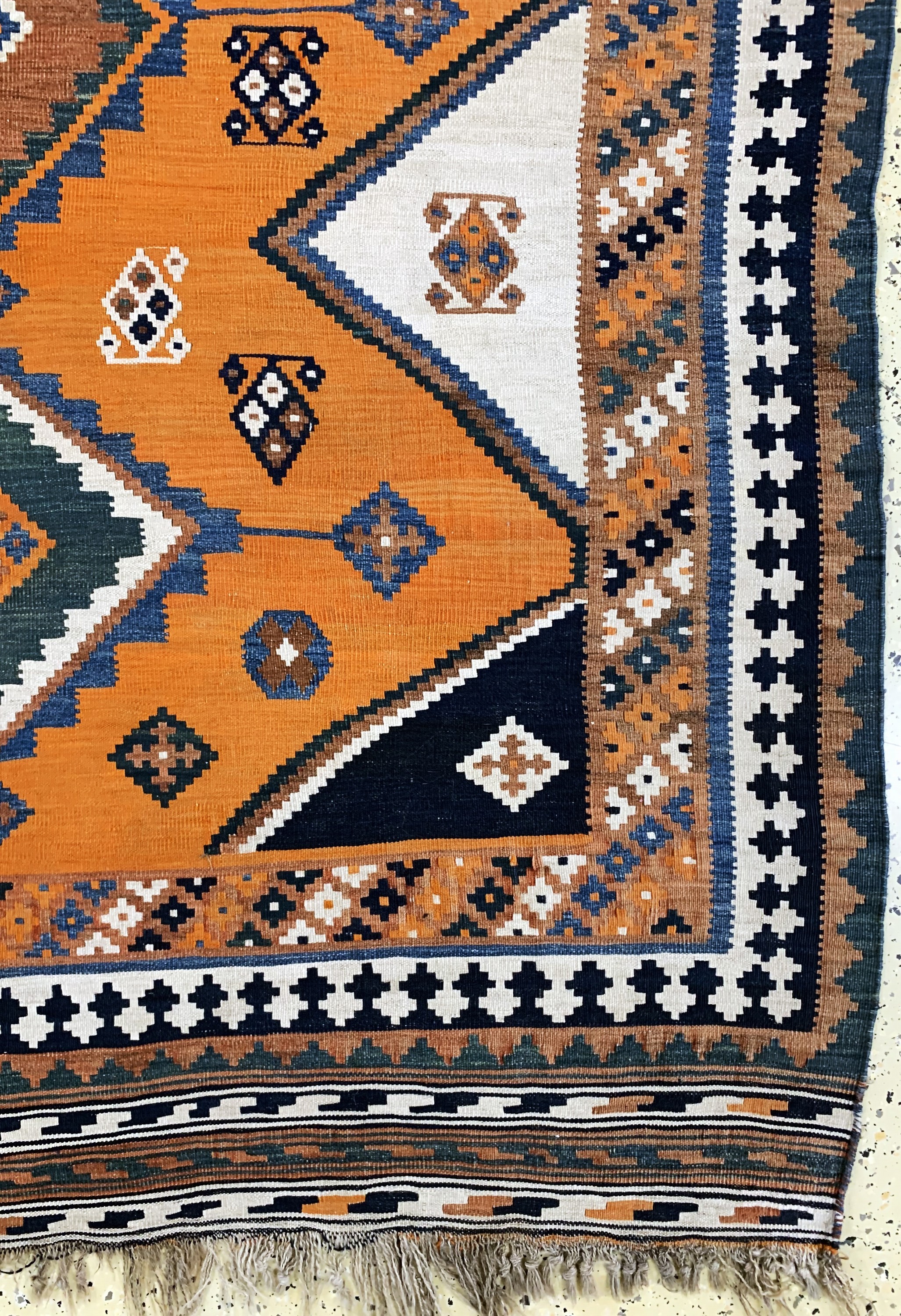 Detail a: Ghaschgai Kelim antik, Persien, um 1900, Wolle auf Wolle, ca. 285 x 186 cm, EHZ: 2