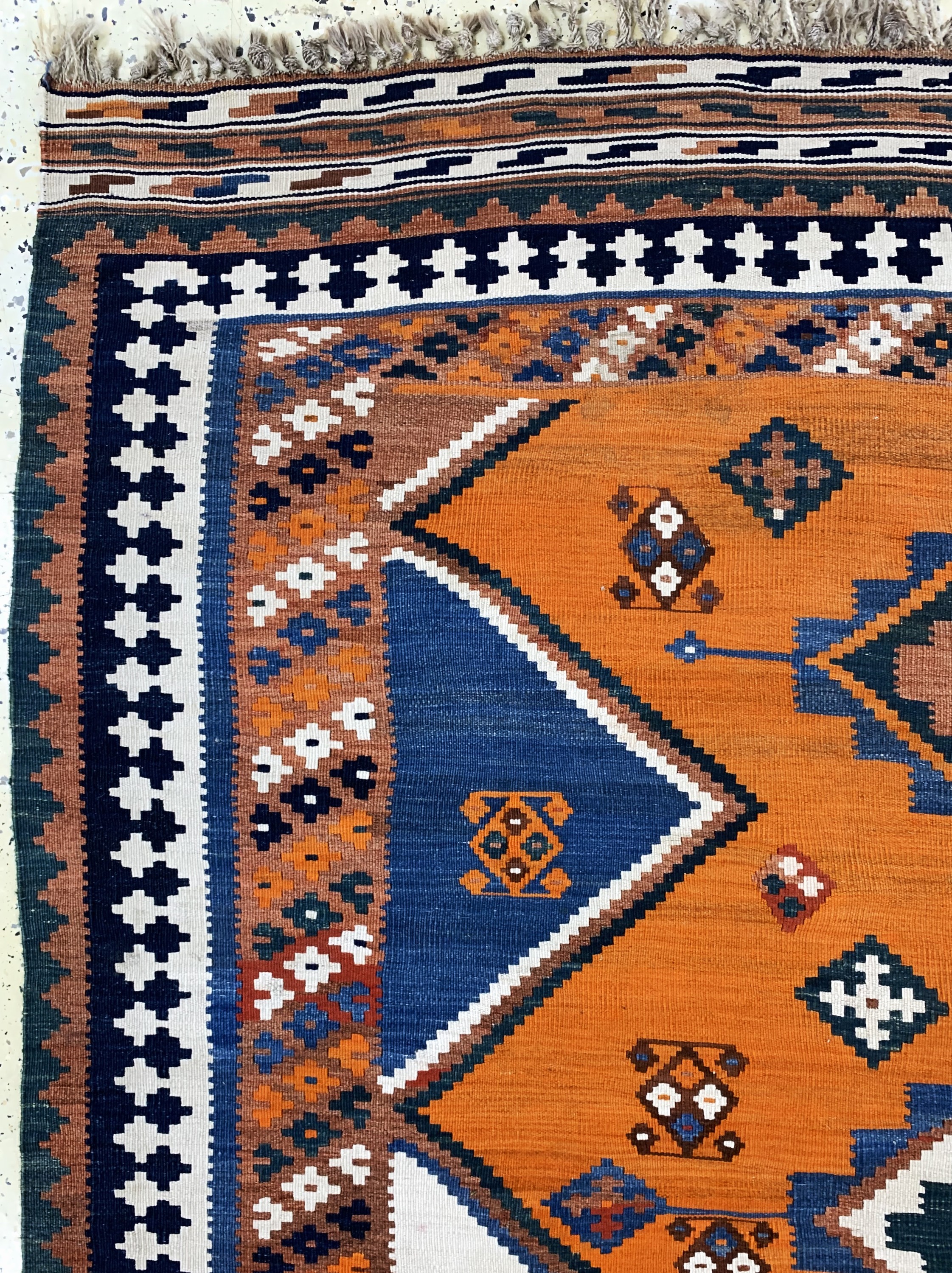 Detail d: Ghaschgai Kelim antik, Persien, um 1900, Wolle auf Wolle, ca. 285 x 186 cm, EHZ: 2