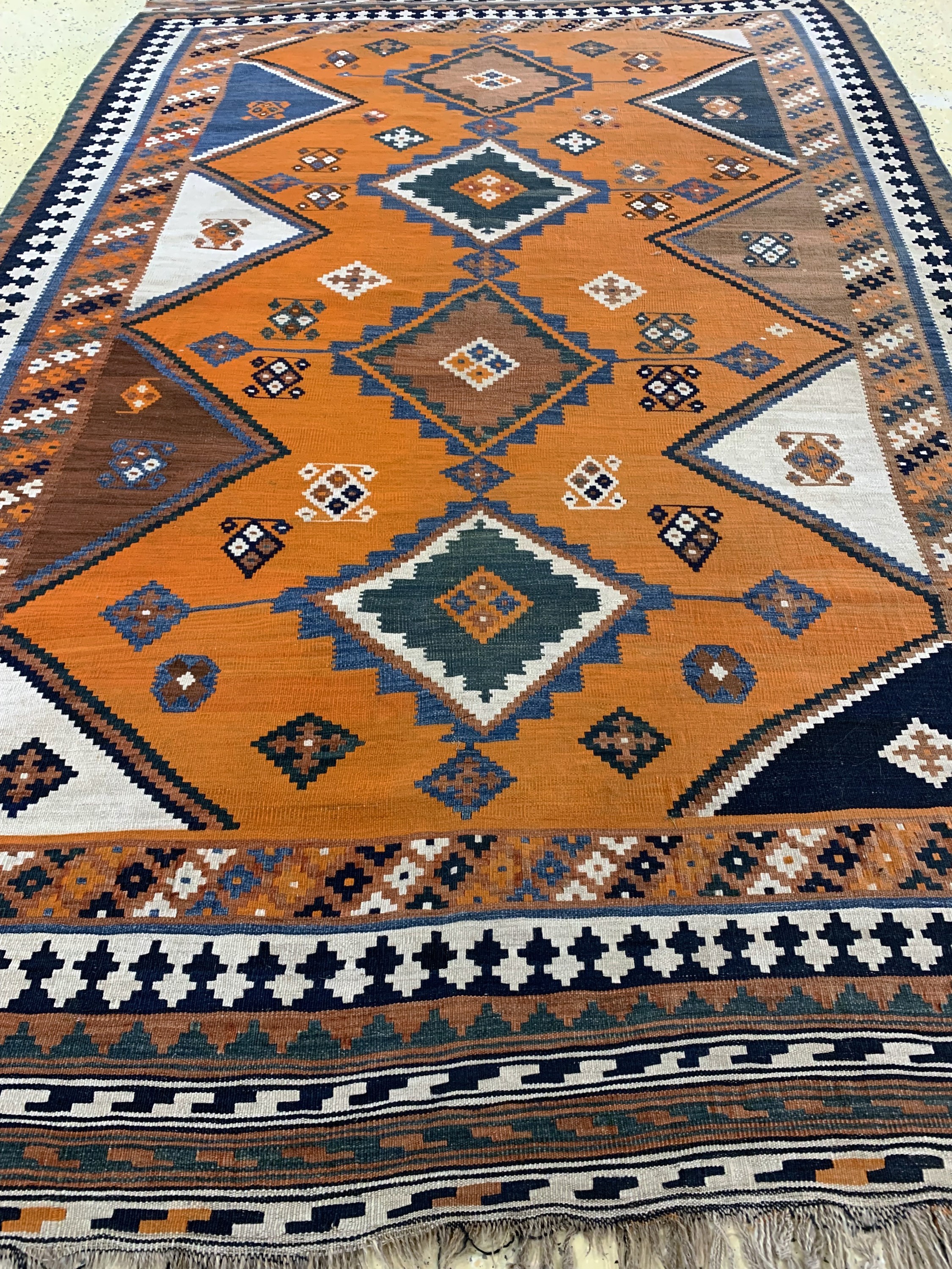 Detail f: Ghaschgai Kelim antik, Persien, um 1900, Wolle auf Wolle, ca. 285 x 186 cm, EHZ: 2