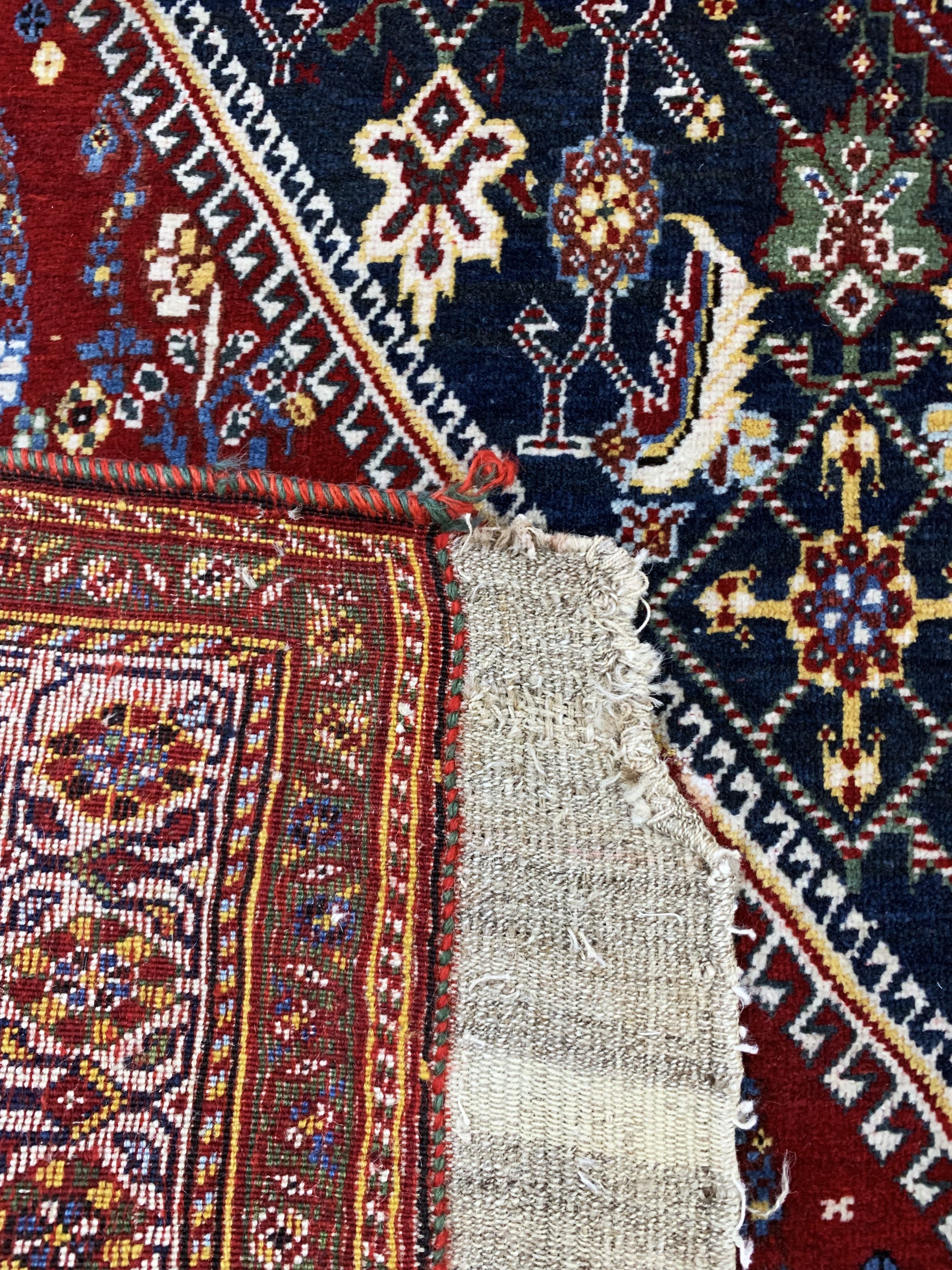 Detail g: Ghaschgai Kaschkuli fein, Persien, um 1900,Wolle auf Wolle, ca. 250 x 162 cm, EHZ: 2-3
