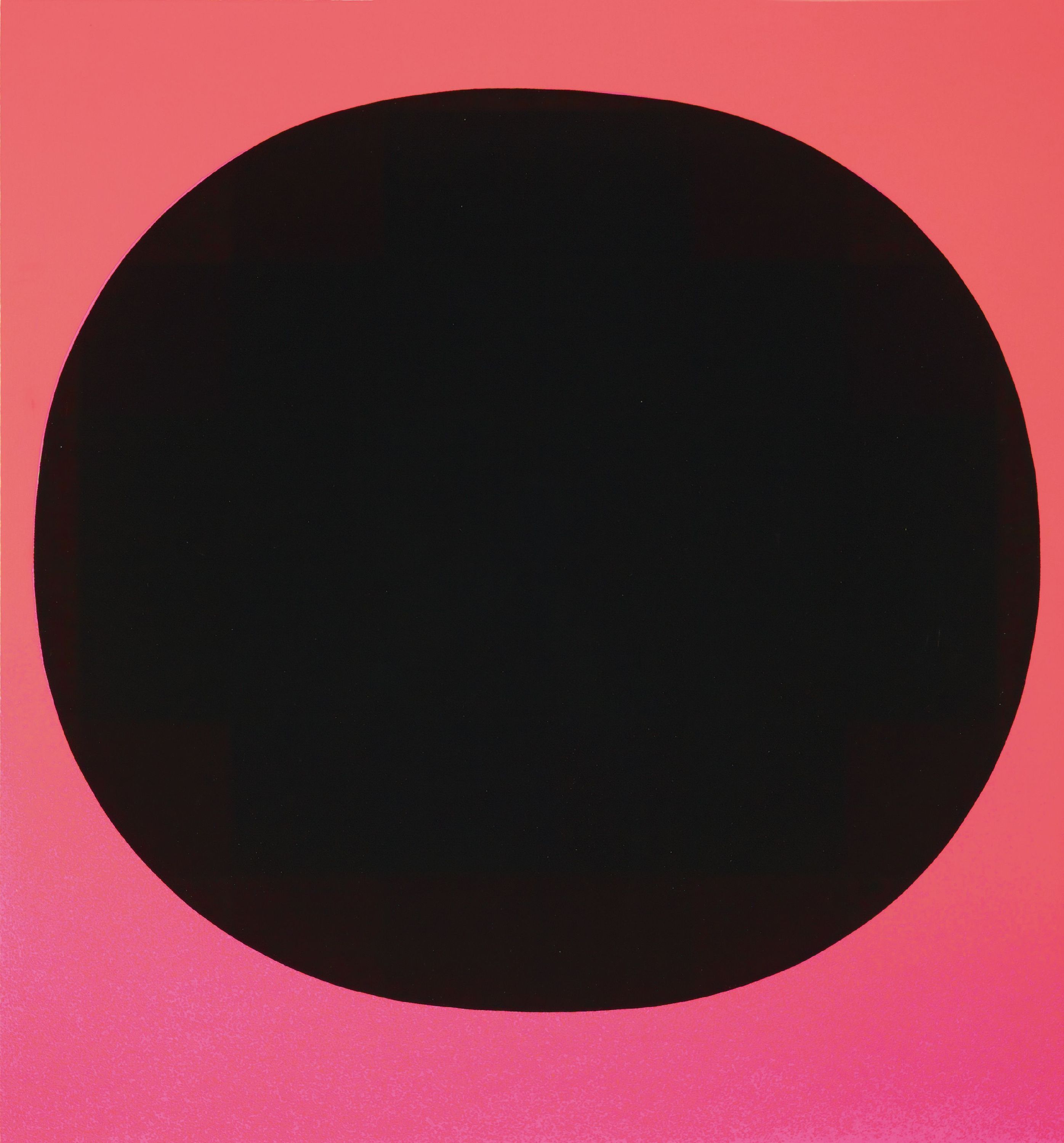 Rupprecht Geiger, 1908-2009 München, "rundesschwarz/schwarz auf leuchtrot kalt bis rot -orange", 1968, Serigraphie auf dickem Karton ...