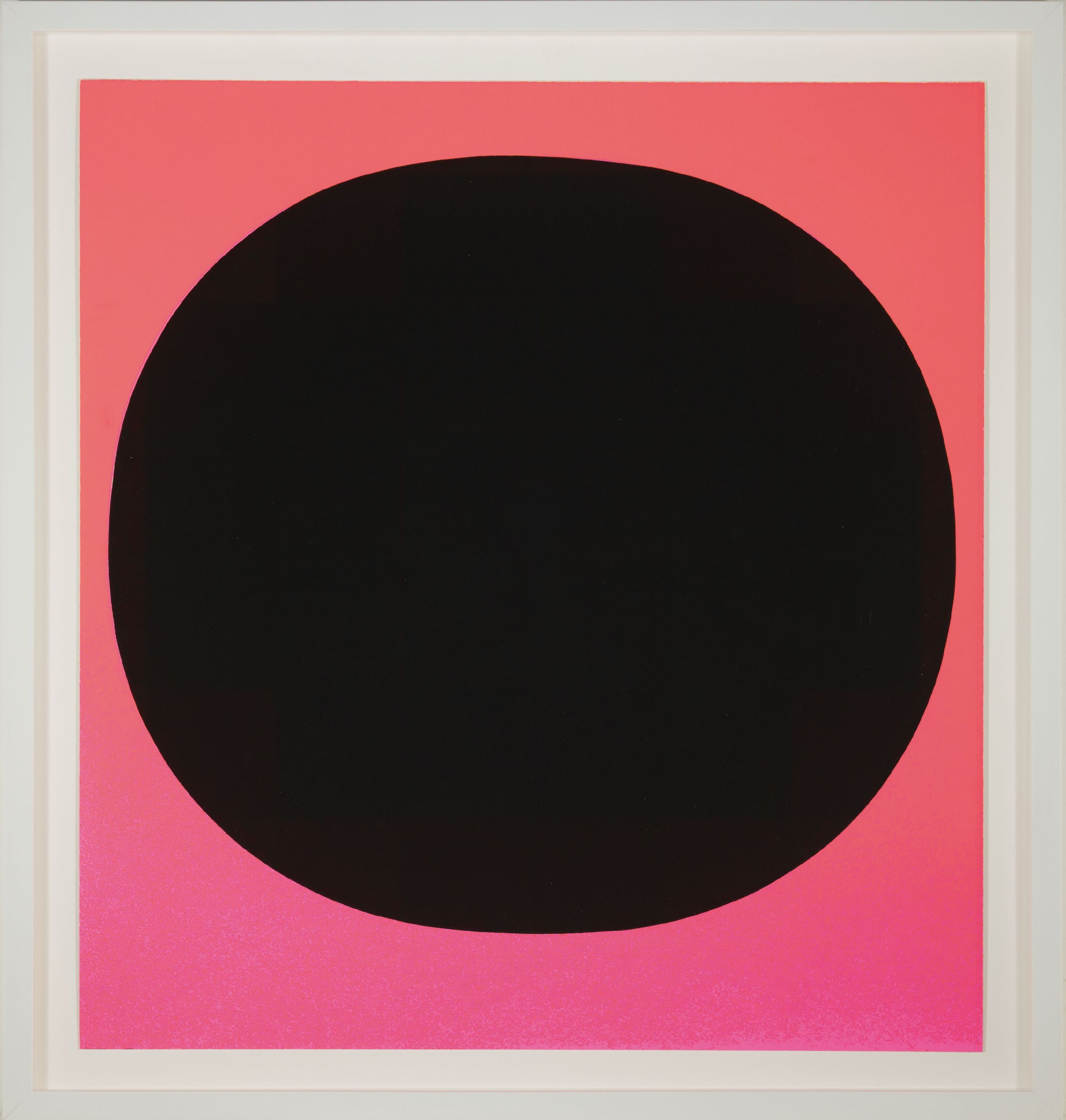 Detail k: Rupprecht Geiger, 1908-2009 München, "rundesschwarz/schwarz auf leuchtrot kalt bis rot -orange", 1968, Serigraphie auf dickem Karton ...