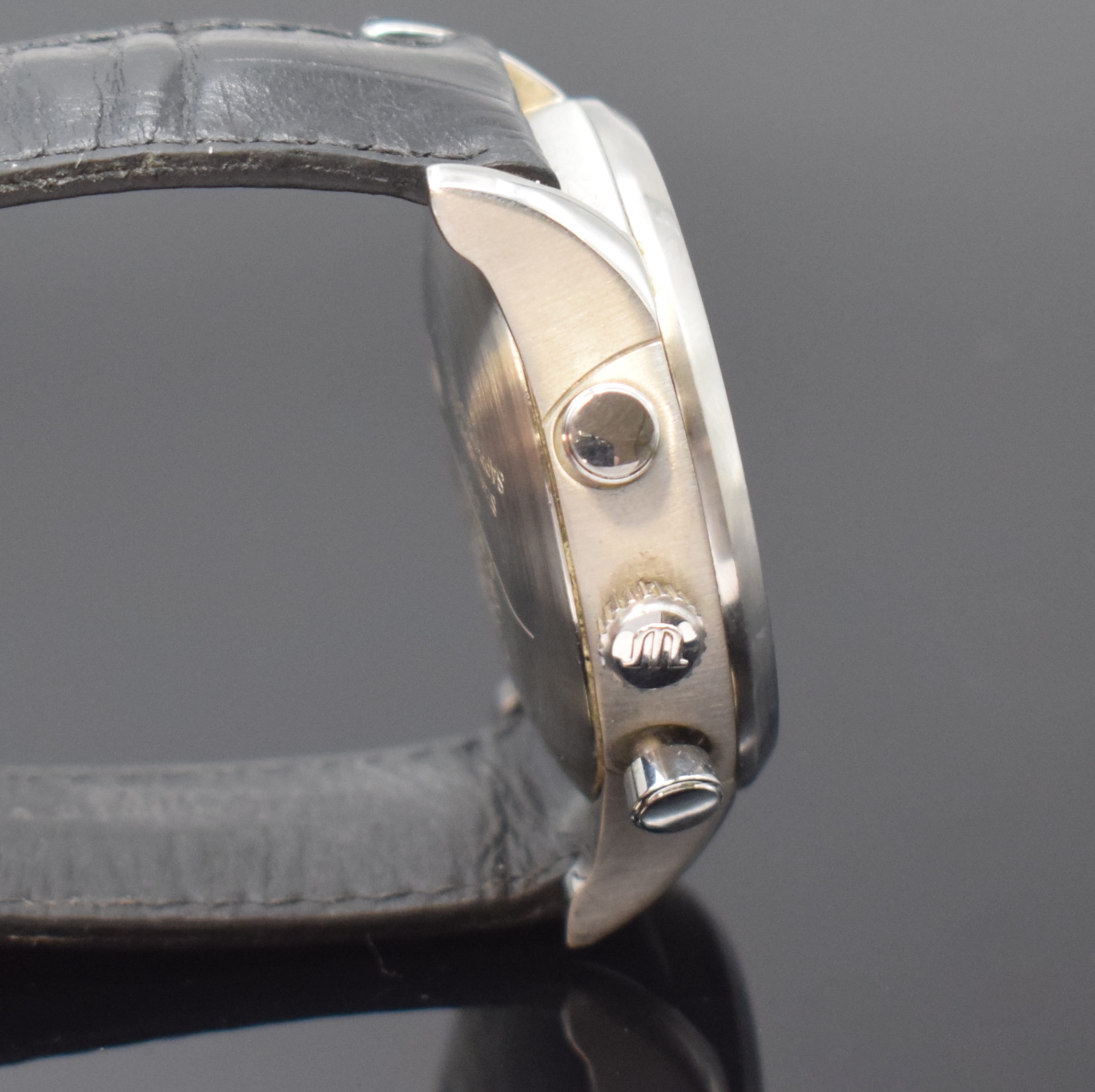 Detail c: MAURICE LACROIX Herrenchronograph in Stahl Referenz LC6058, Schweiz um 2014, Automatik, Boden aufgedr., Lederband m. orig. Faltschl., Saphirglas, ...