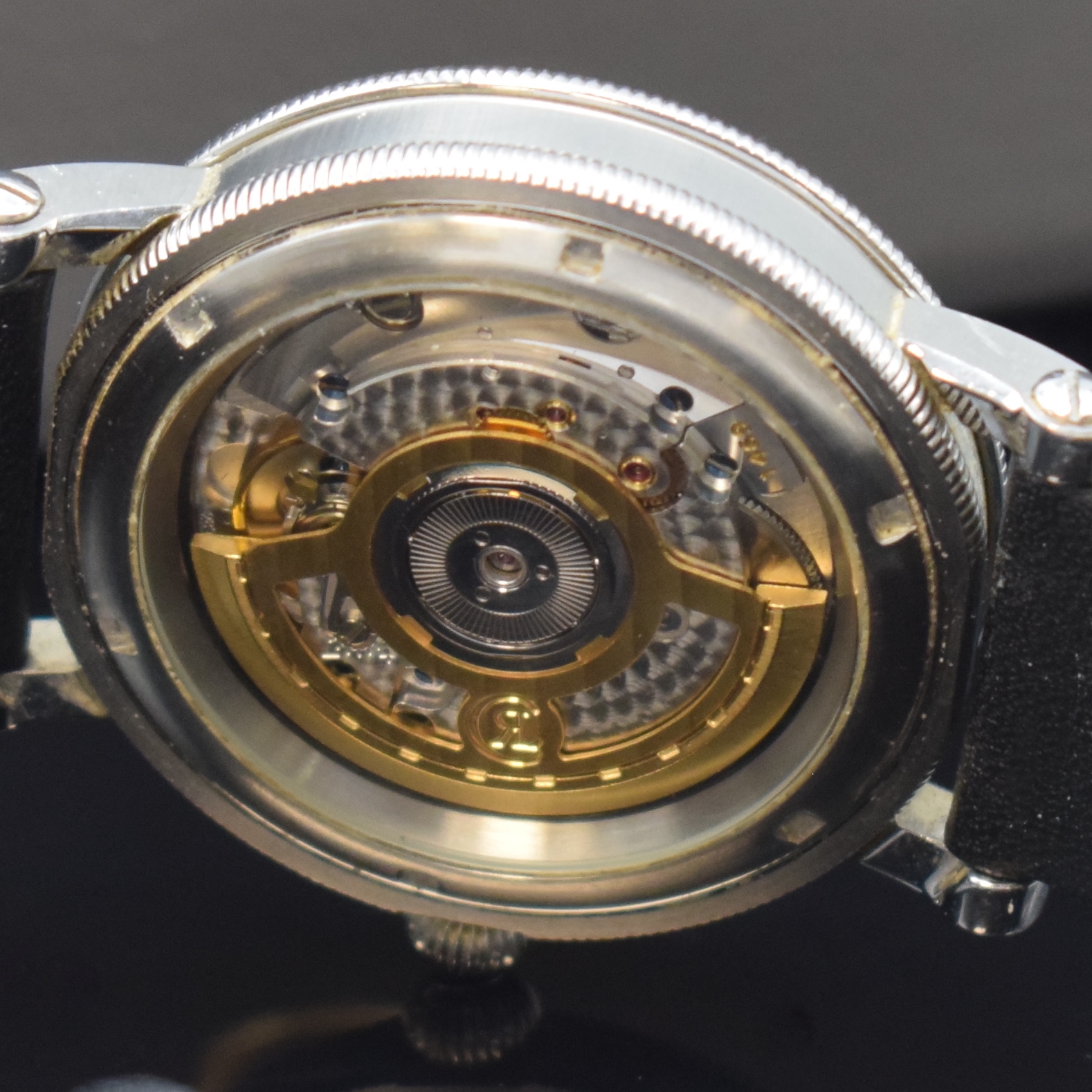 Detail g: CHRONOSWISS Armbanduhr Serie Kairos Referenz CH 2823, Schweiz um 1992, Automatik, beids. vergl. Edelstahlgeh., Boden verschr., silb. Zifferbl. z. T. ...