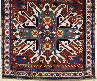 26894459b - "Adler-Kazak"Tschelaberd, antik, Kaukasus, 19.Jhd, Wolle auf Wolle, ca. 210 x ...