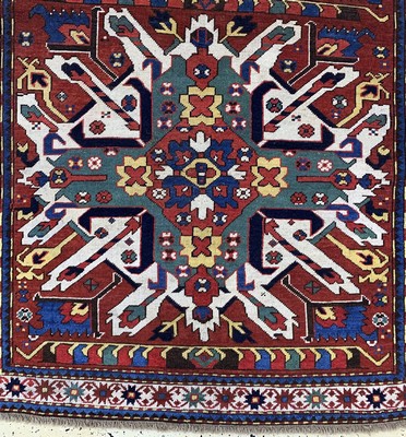 26894459d - "Adler-Kazak"Tschelaberd, antik, Kaukasus, 19.Jhd, Wolle auf Wolle, ca. 210 x ...