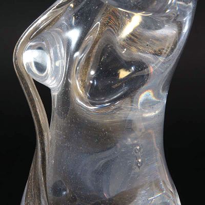 26894484c - Glasskulptur Frau mit Amphore, Alfredo Barbini, Murano, 1950/60er Jahre, farbloses Glas, ...