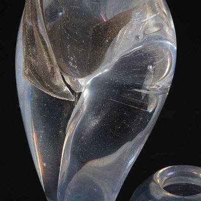 26894484d - Glasskulptur Frau mit Amphore, Alfredo Barbini, Murano, 1950/60er Jahre, farbloses Glas, ...