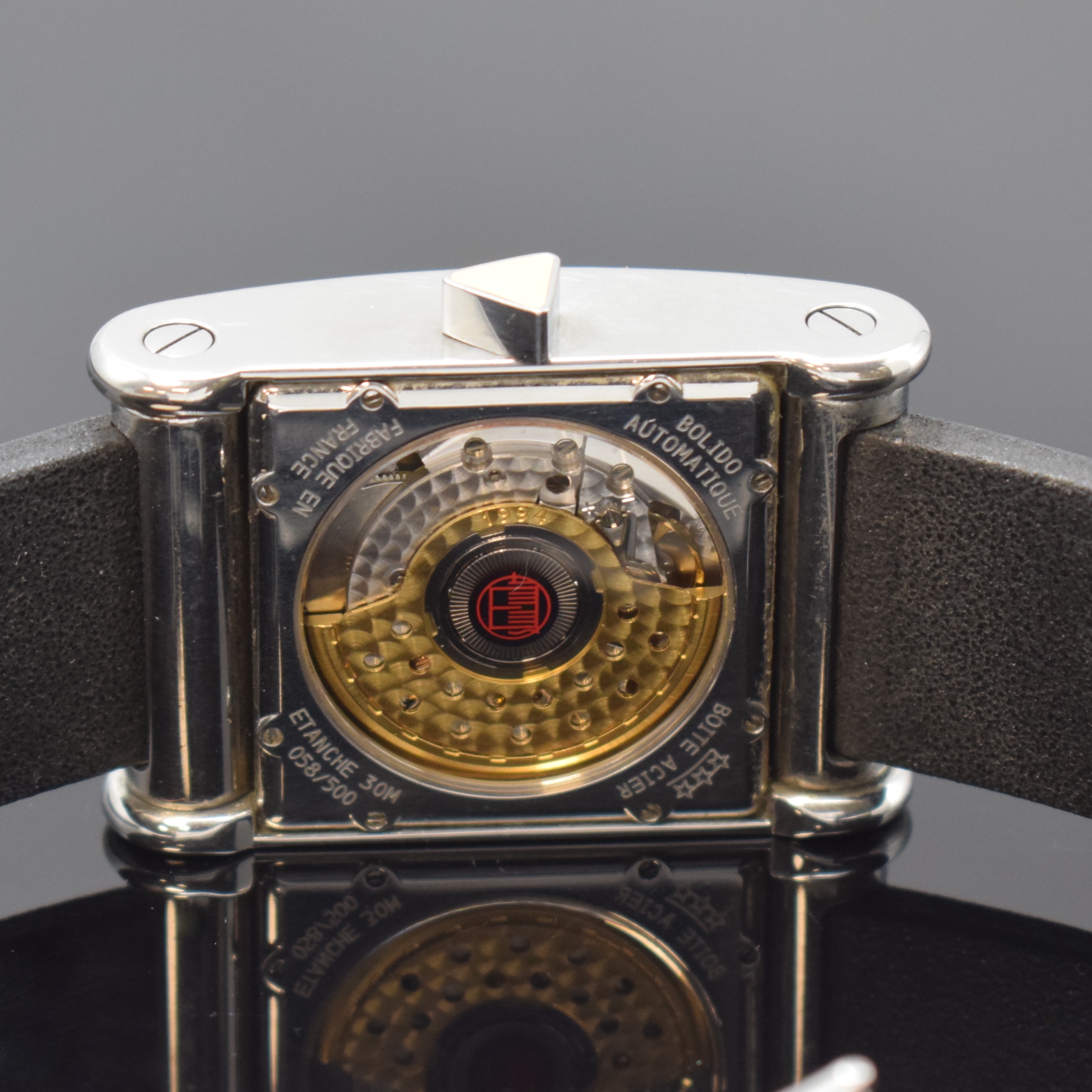 Detail d: ALAIN SILBERSTEIN Bolido ausgefallene, auf 500 Stück limitierte Herrenarmbanduhr, Schweiz um 2000, Automatik, beids. vergl. Edelstahlgeh., ...