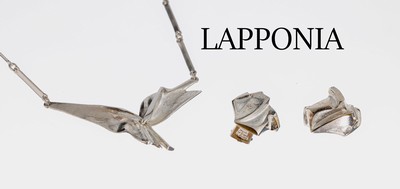 Image LAPPONIA Schmuckset, Finnland, 925er Silber, best. aus: Collier L. ca. 47 cm, ...