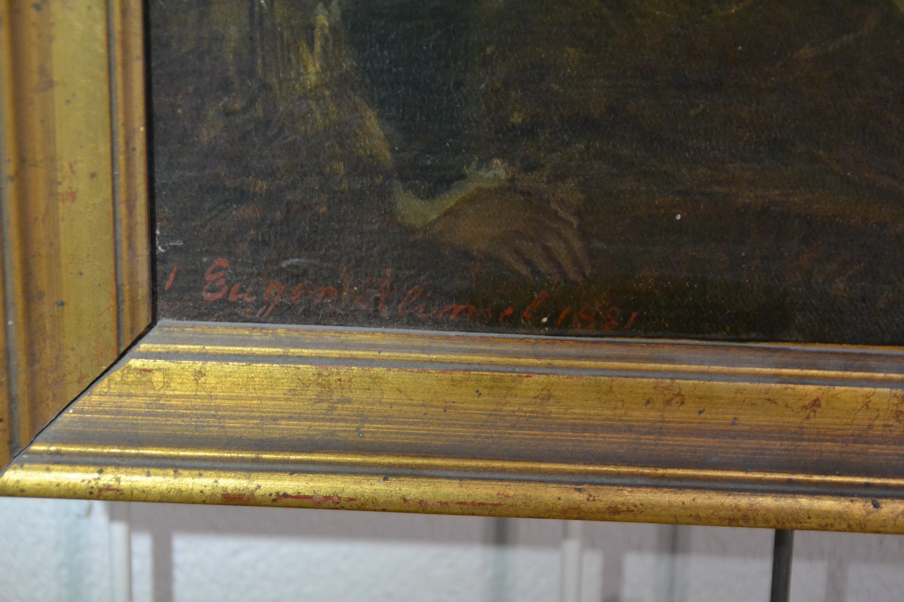 Detail d: Eugen Johann Georg Klimsch, 1839-1896 Frankfurt am Main, Festgelage, dionysische Figurengruppe aus lagernden Aristokraten, einem zentralen Brautpaar ...