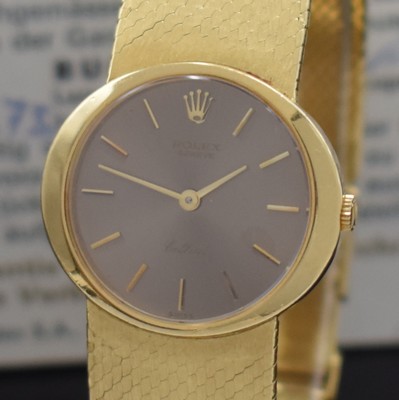 26895953a - ROLEX Cellini Damenarmbanduhr in GG 750/000 Referenz 3768, Schweiz lt. orig. Papier ...