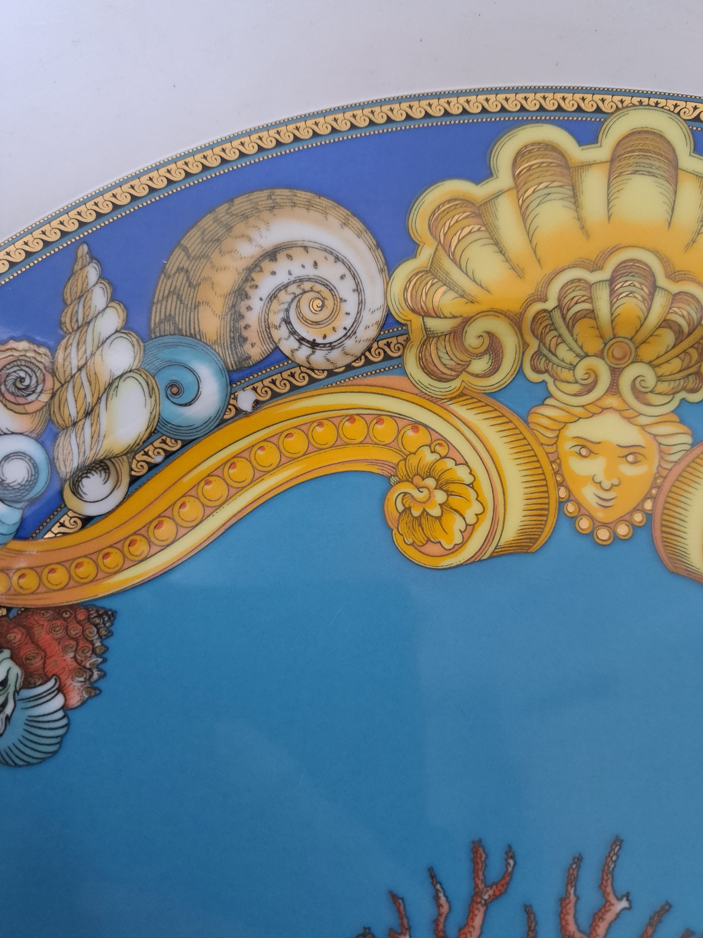 Detail e: 6 Platzteller, Rosenthal, Les Trésor la Mer, Entwurf Gianni Versace, Porzellan, D. ca. 31 cm