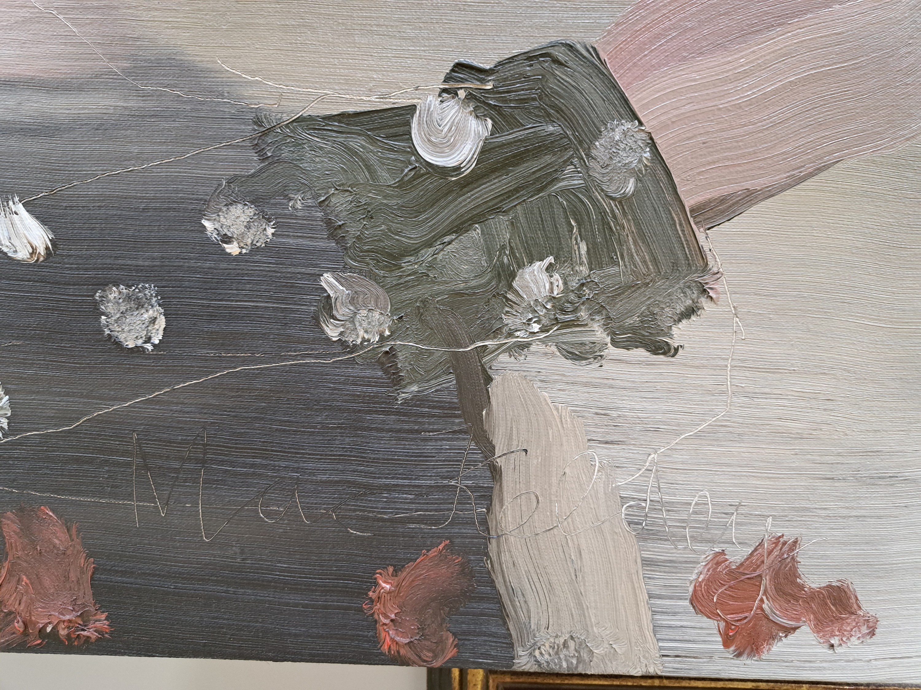 Detail a: Mike MacKeldey, geb. 1973 Frankfurt am Main,"13.11.12", Öl/Lwd, signiert, ca. 115x97 cm
