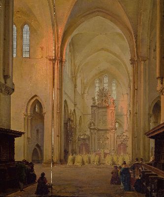 Image 26896117 - Andreas Christian Ludwig Tacke, 1823-1899 Braunschweig, Kircheninterieur der ...