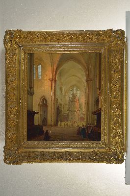 26896117k - Andreas Christian Ludwig Tacke, 1823-1899 Braunschweig, Kircheninterieur der ...