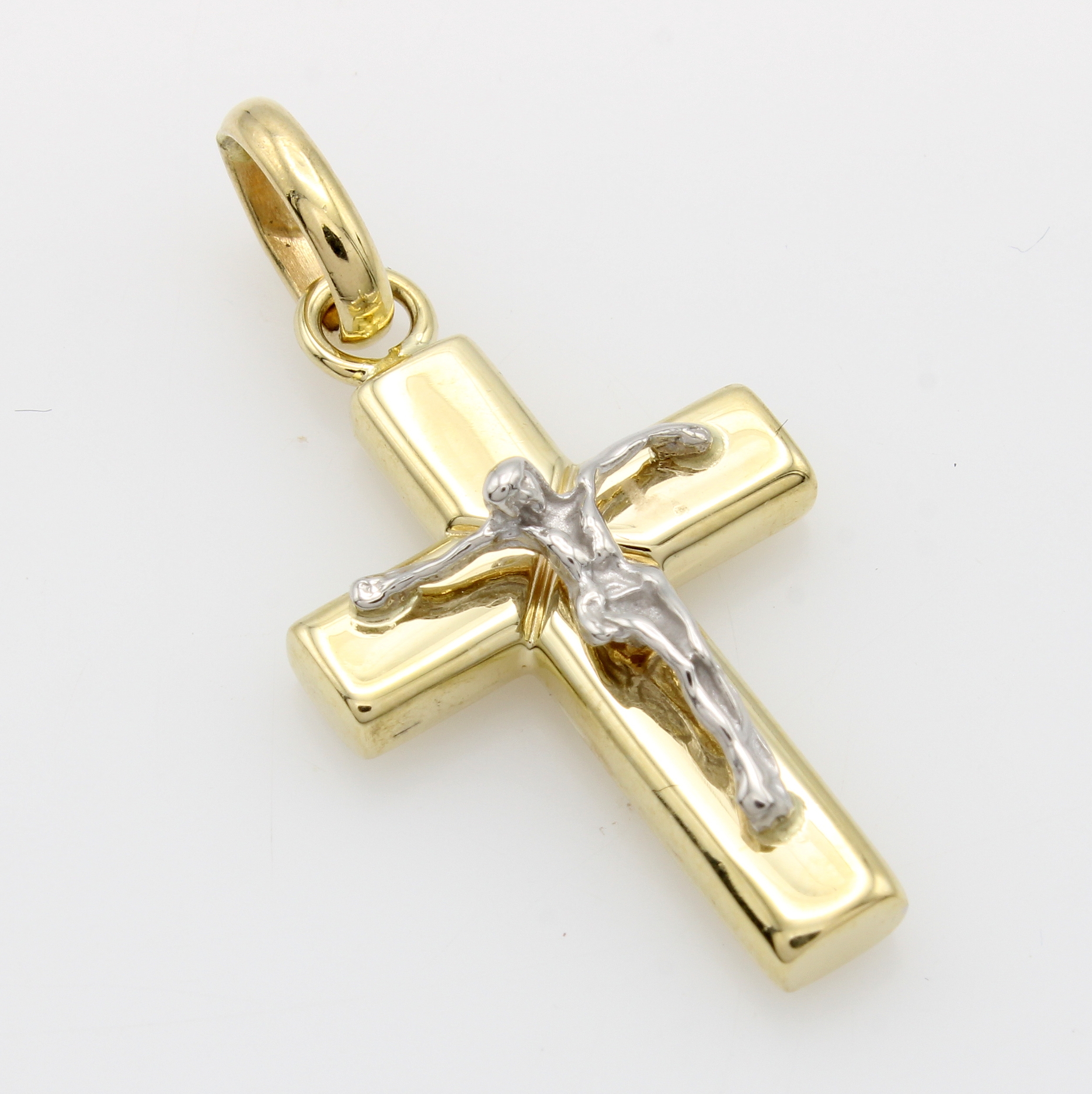 Image 26896281 - Kreuzanhänger, GG/WG 585/000, mit vollpla- stisch aufgelegtem Korpus