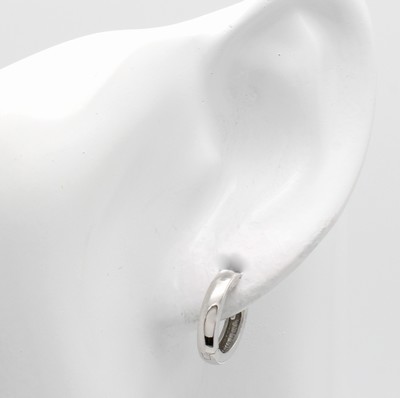 26896331a - Paar Creolen, WG 585/000, abgerundete Form, B. ca. 2.5 mm, D. ca. 14 mm