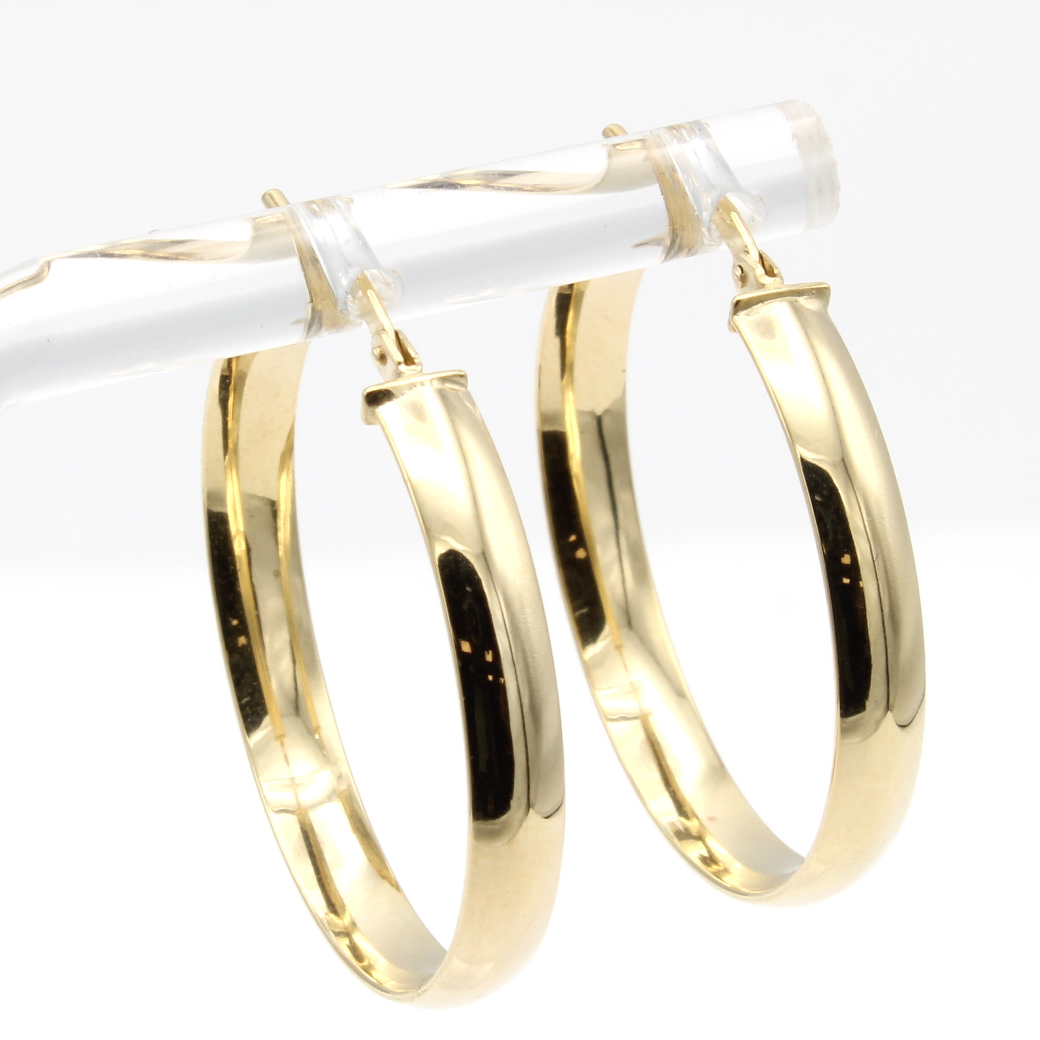 Image 26896642 - Paar Creolen, GG 585/000, D. ca. 25 mm