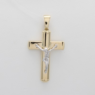 Image Kreuzanhänger, GG/WG 585/000, m. Jesusdar- stellung, Maße ca. 2x3.5 cm