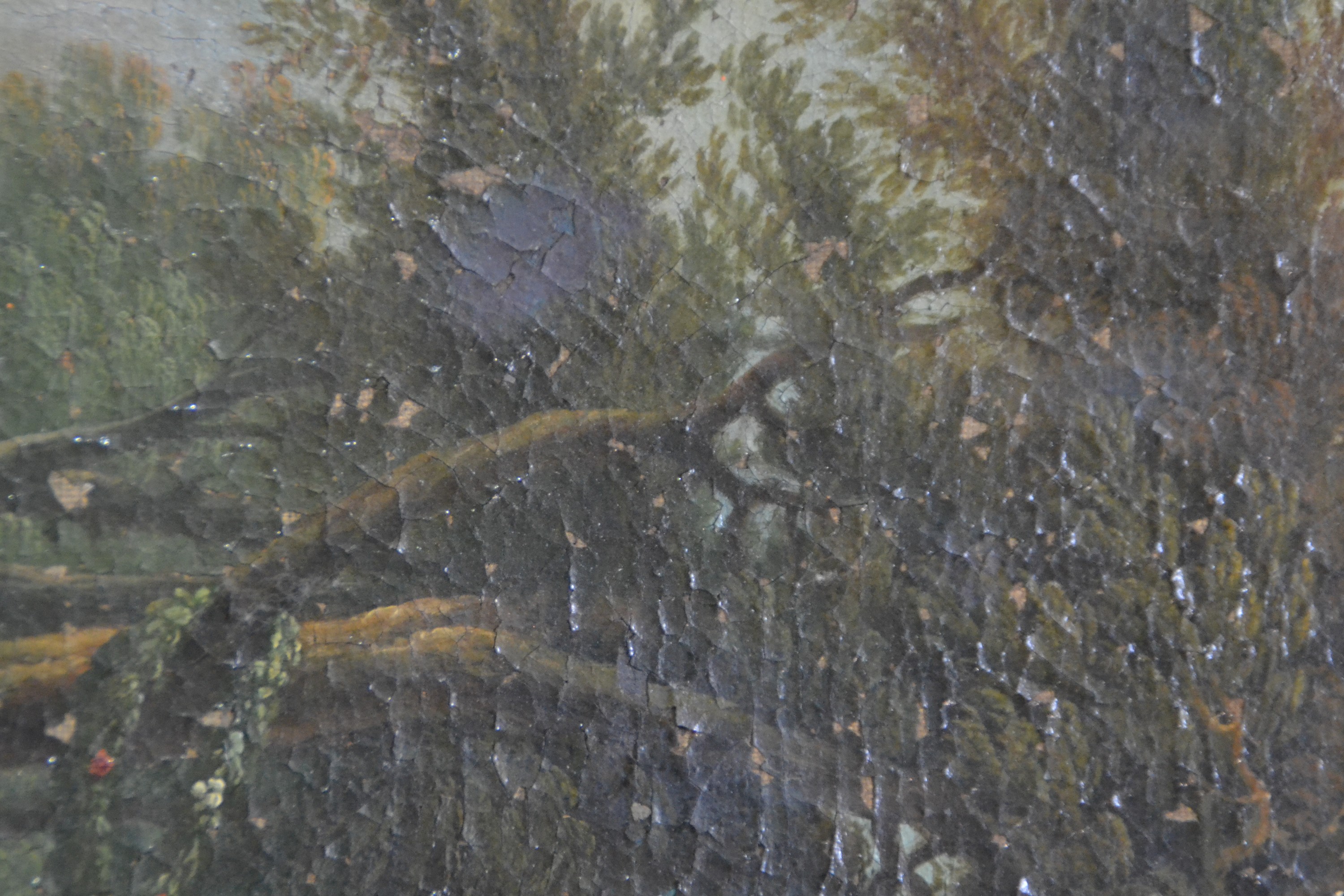 Detail d: Zuschreibung: Johann Conrad Seekatz, 1719 Grünstadt/Pfalz-1768 Darmstadt, Dorfkirchweih bzw. Jahrmarktszene, Landschaft mit Redner, tanzenden, ...