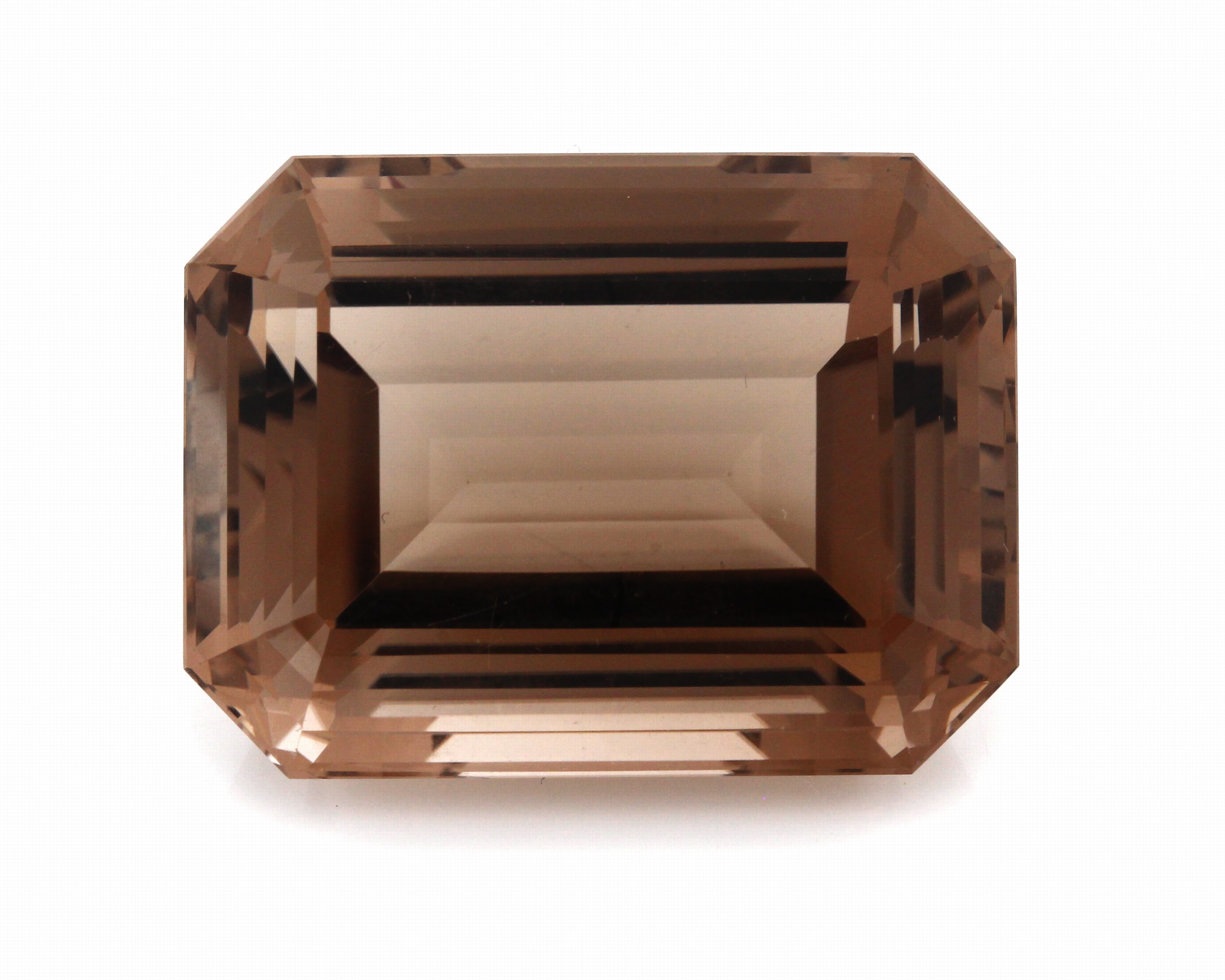 Loser facett. Rauchquarz, 85.00 ct, Rechteck im Treppenschliff, 2.5 x 2 x 1.6 cm