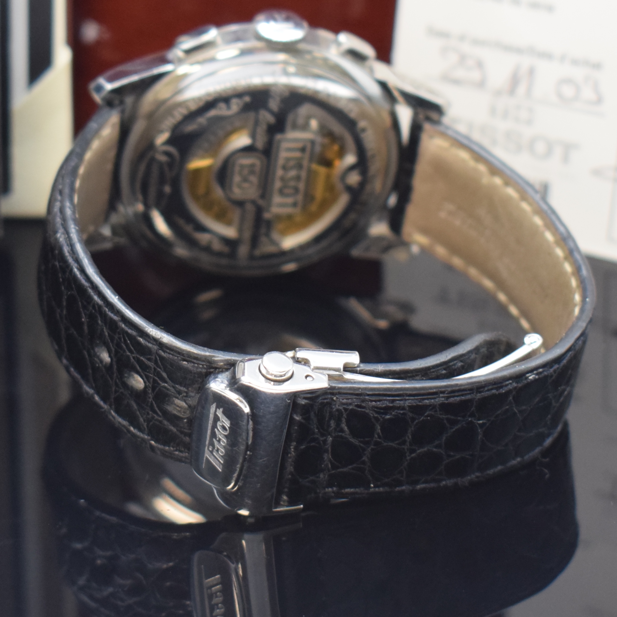 Detail b: TISSOT Heritage Chronometer auf 8888 Stück limitierter Armbandchronograph in Stahl, Schweiz um 2003, Automatik, zum 150 Jährigem Jubiläum der ...