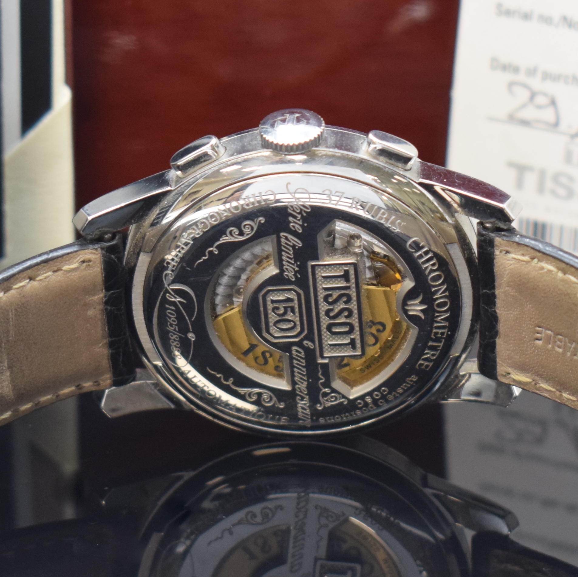 Detail d: TISSOT Heritage Chronometer auf 8888 Stück limitierter Armbandchronograph in Stahl, Schweiz um 2003, Automatik, zum 150 Jährigem Jubiläum der ...