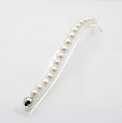 Image 26897215 - Perlarmband, Kugelschließe Silber, Perld. ca. 10 mm, L. ca. 19 cm