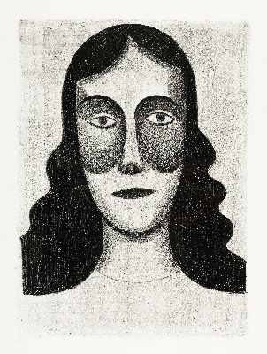 Image Christoph Ruckheberle, geb. 1972, Lithographie auf Hahnemühle, weibliches En ...