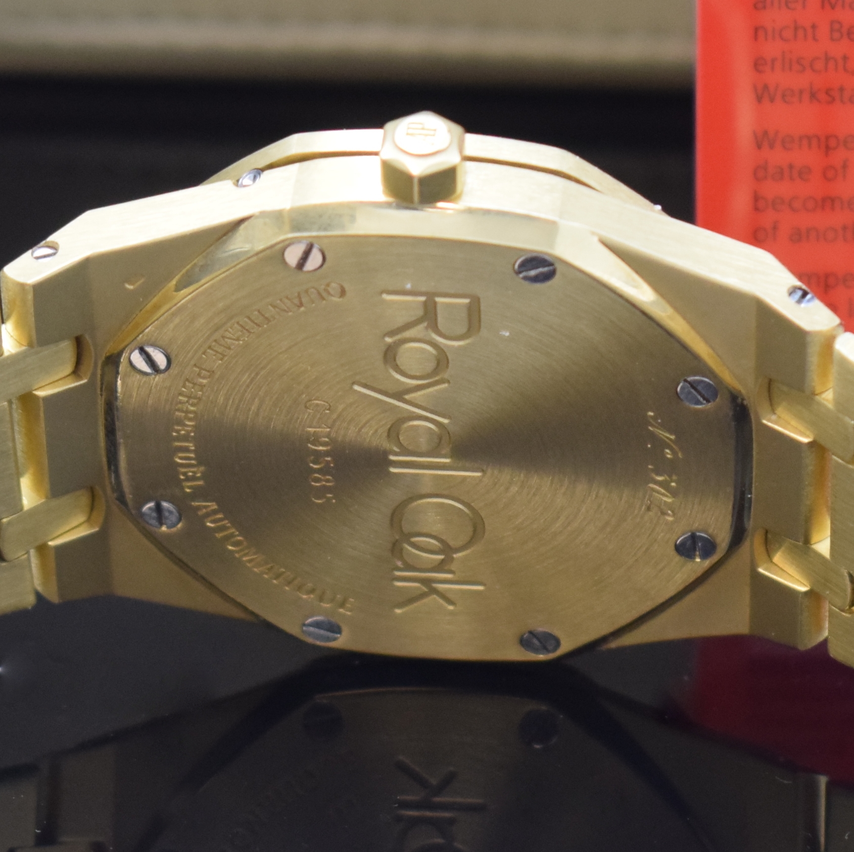 Detail h: AUDEMARS PIGUET hochfeine und extrem seltene, astronomische Herrenarmbanduhr Royal Oak mit ewigem Kalender Referenz 25654BA Nummer 302,Automatik, ...