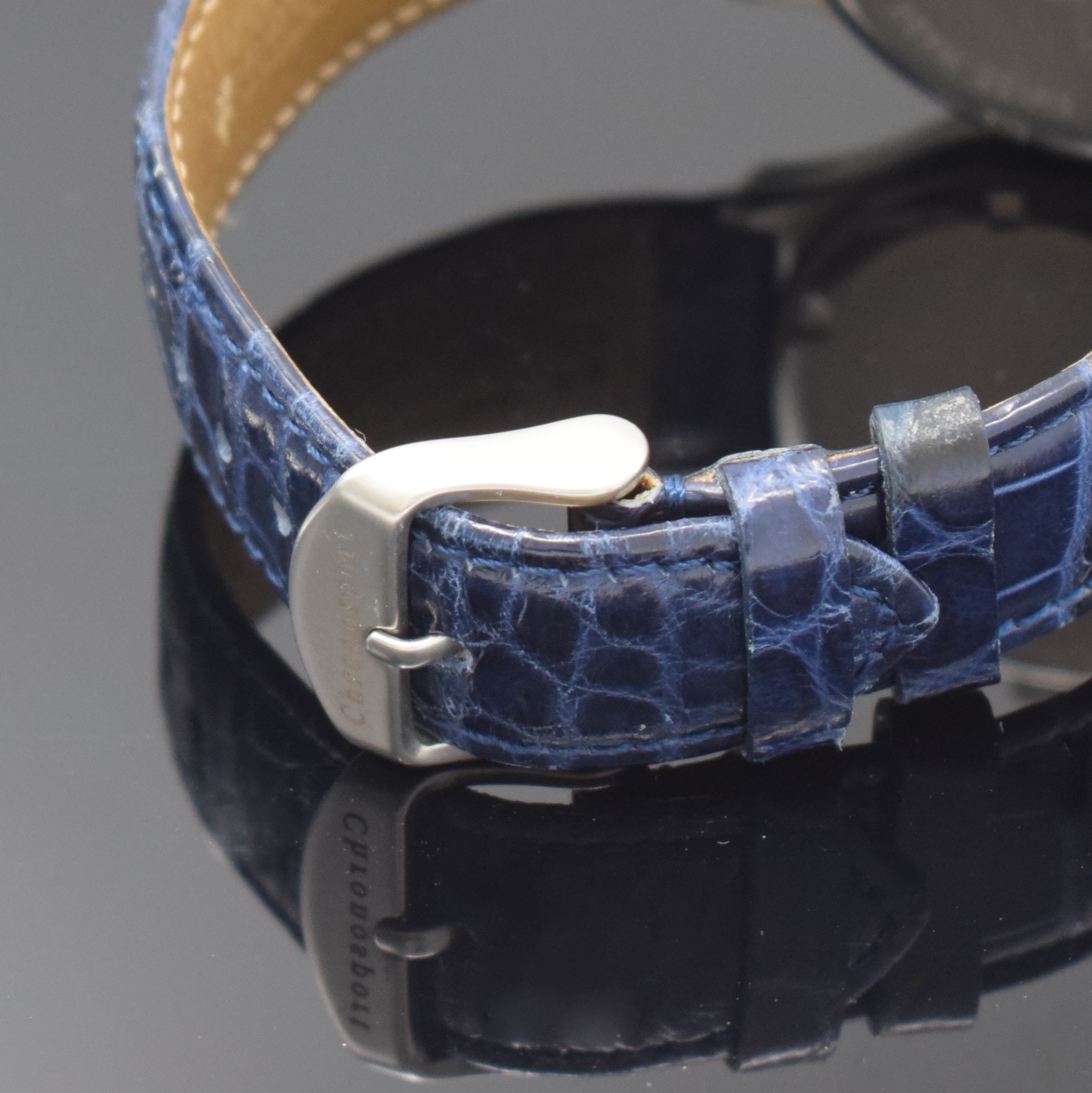 Detail d: CHRONOSPORT Chronosail Herrenarmbanduhr mit Regatta-Chronograph Modell 400, Handaufzug, Schweiz um 1997, Edelstahlgeh. inkl. orig. Lederband m. orig. ...