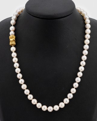 Image 26897306 - Zuchtperl-Collier mit 18 kt Gold Schließe, GG 750/000, Akoyazuchtperlen, D. ca. ...
